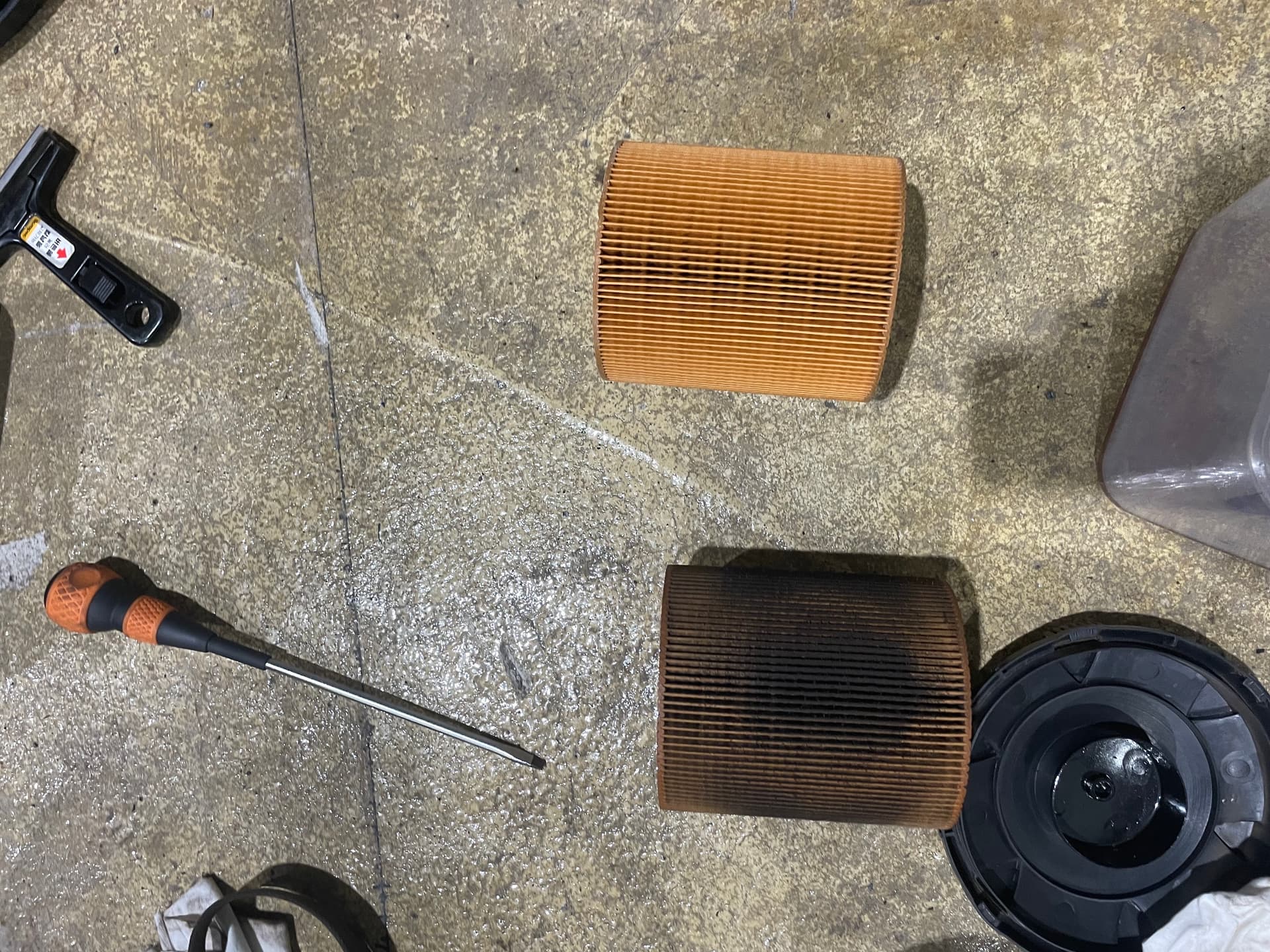 컴프레샤 필터 교체